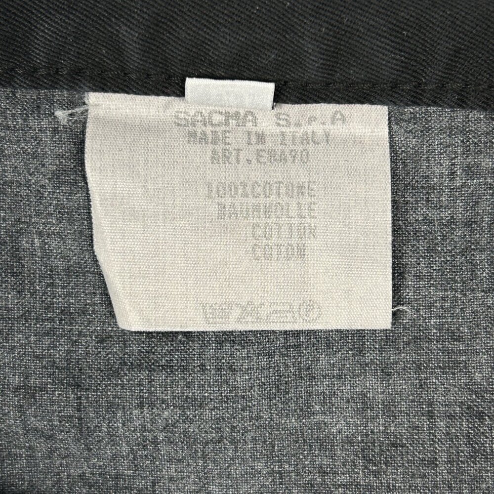 Umberto Bilancioni Jeans Mens EU 50 US 32x26.5 Italy Black Baggy Taper High Rise - Picture 15 of 15